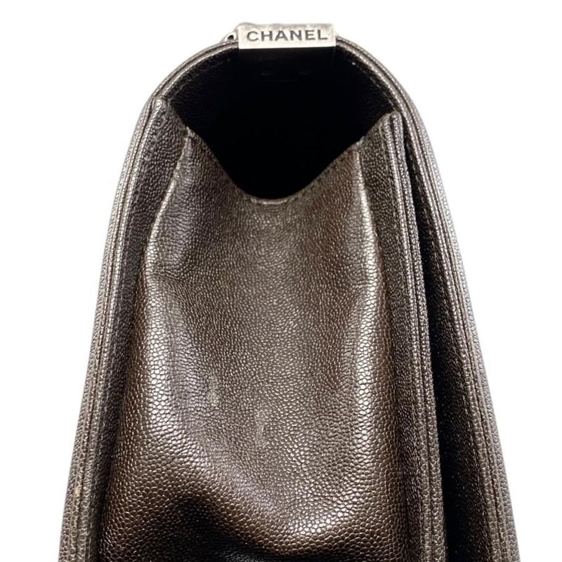 Chanel Boy Chanel Shoulder Bag Chain Bag A67086 Matelasse Caviar Skin Coco Dark