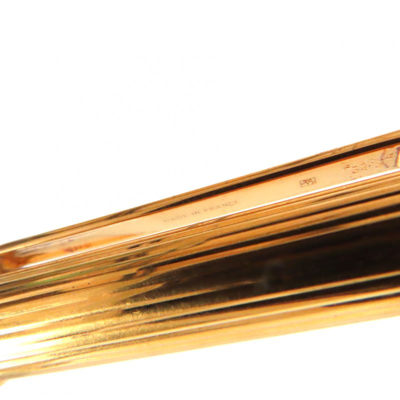  Cartier Must De Cartier Striped Twist Ballpoint Pen Gold Made In