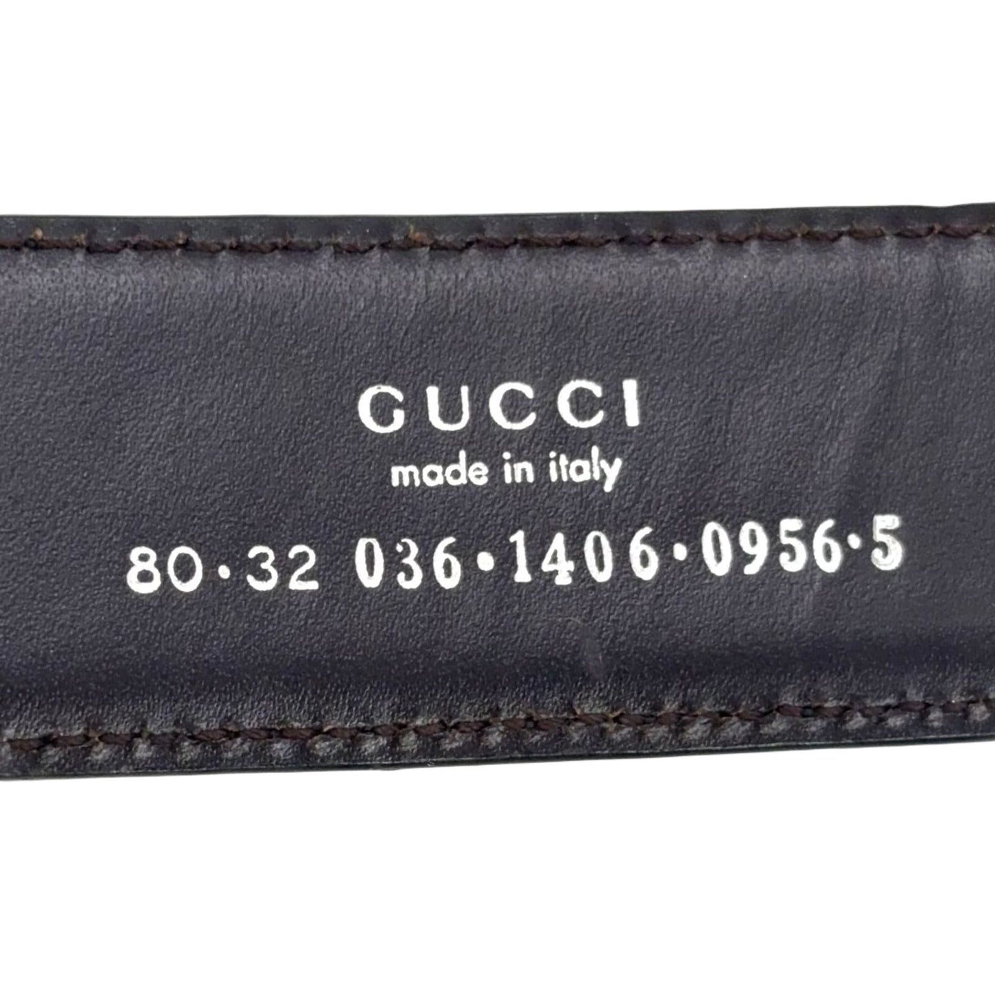 Gucci Gbuckle Leather Black Belt Silver — view 2
