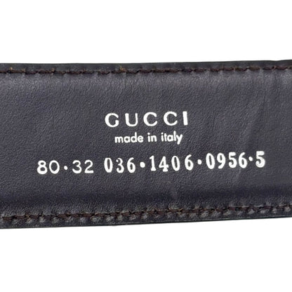 Gucci Gbuckle Leather Black Belt Silver — view 2