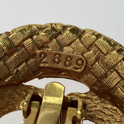 Chanel Cocomark Round Earring GP Gold 29 Vintage