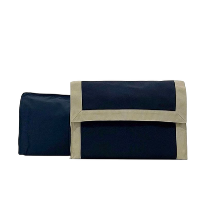 Hermes Clutch Bag Tapidocel Navy Beige Excellent Condition