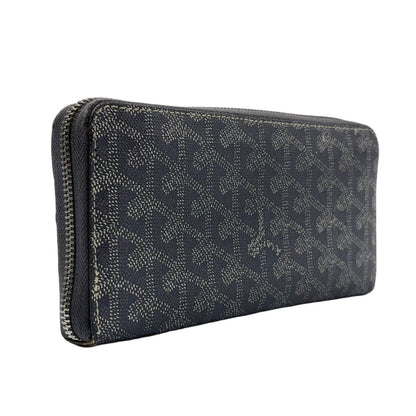 Goyard Martinyon GM Zip Around Leather Gray Wallet Silver — view 2