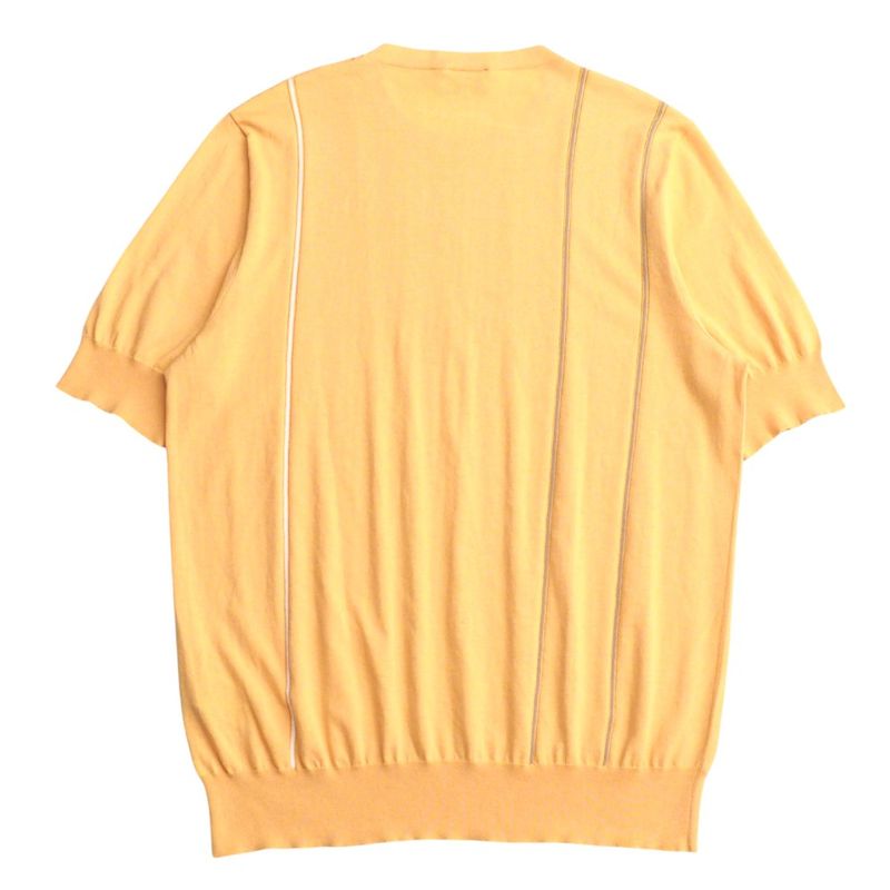 Hermes Short Sleeve T-shirt Size XL Striped Ribbed Sleeves Crewneck Knit