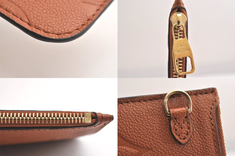 Louis Vuitton Monogram Empreinte Neverfull Pouch Wallet Brown LV 3391n