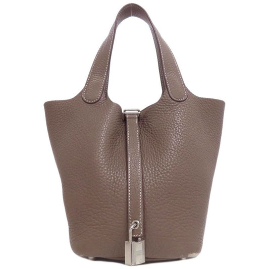 Hermes Picotin Lock PM Etape Silver Hardware Handbag Taurillon Women