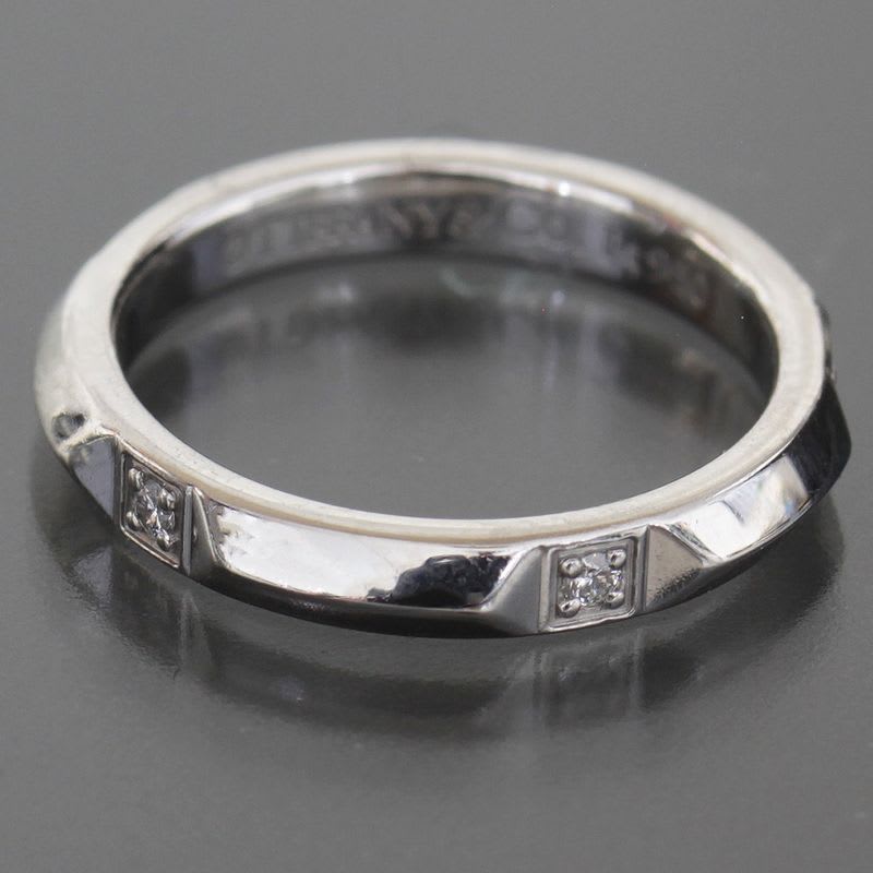 Tiffany & Co True Band Diamond Ring 6.5 Pt950 E1883