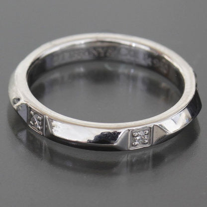 Tiffany & Co True Band Diamond Ring 6.5 Pt950 E1883