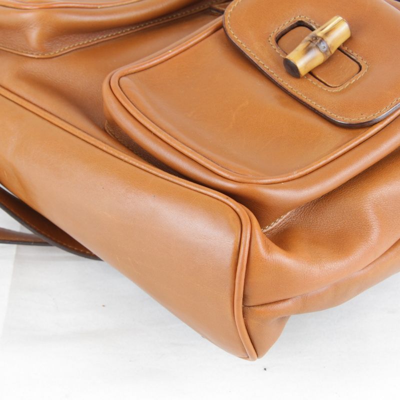 Gucci 003 58 0016 Bamboo Backpack/daypack Leather Women