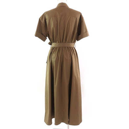 Celine 2r61c575p Cotton Logo Button Cotton Twill Safari Dress Short Sleeve