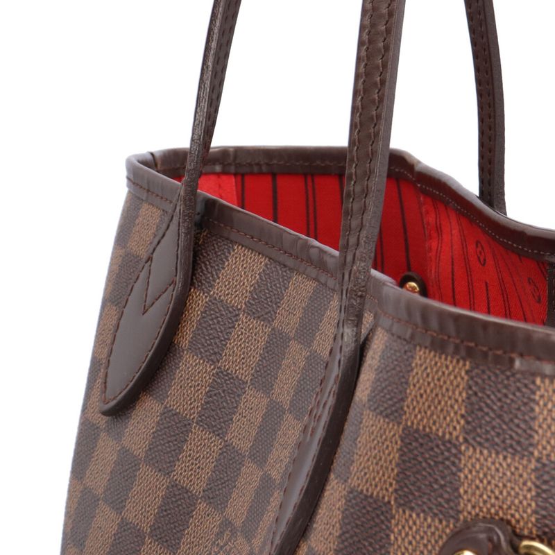 Louis Vuitton Neverfull MM Damier Tote Bag Damier Canvas N51105 Brown Ladies