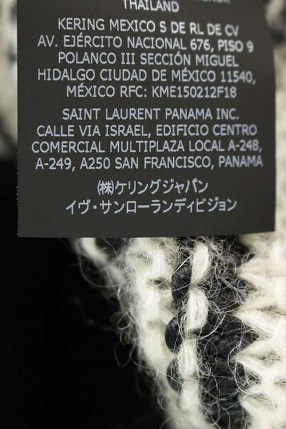 Saint Laurent Paris 22AW 689942 Y75kw Oversized Hooded Mohair Knit Cardigan