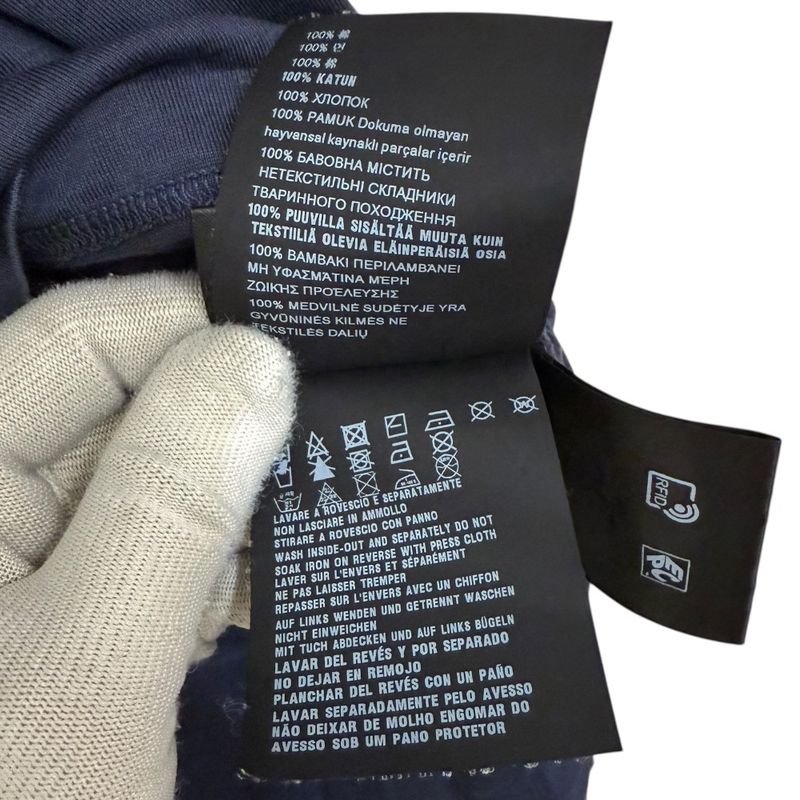 23aw Prada Used Cotton Pique Short Sleeve Polo Shirt Size M Navy Men's Used