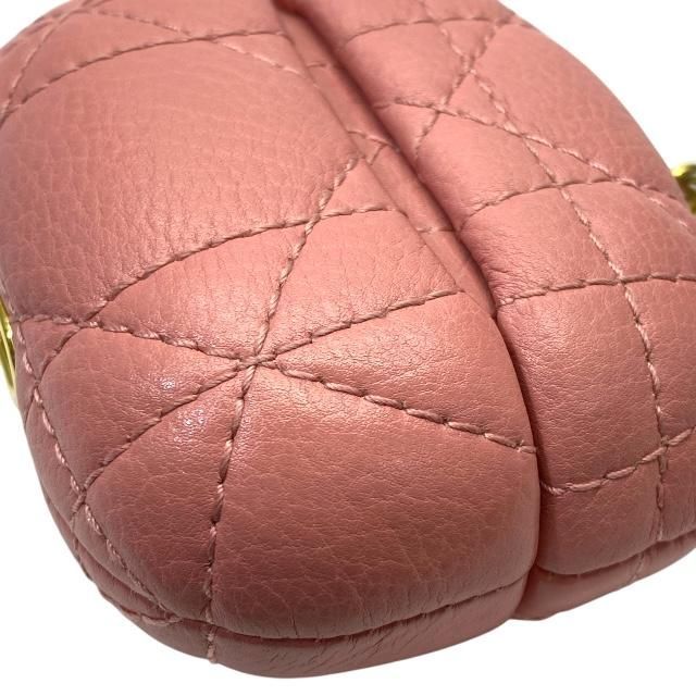 Christian DIOR Cannage Airpods Pro Case Earphone Case Lambskin Leather Pink