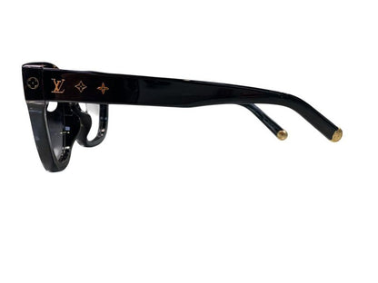 2505 Louis Vuitton Sunglass Es My Monogram Square 5417 Plastic Noir Black Gold