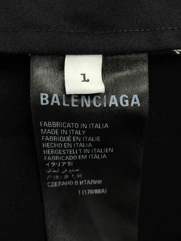 Balenciaga ② 704387 Tkp24 1000 22AW Property Pocket Oversized Shirt S Shirt