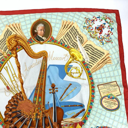 Hermes Carre 90 Wolfgang Amadeus Mozart Hymn To Mozart Silk Scarf