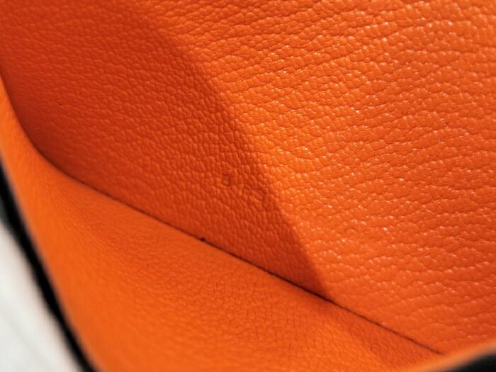 Hermes H Sellier Card Case Verso Leather Black Stamped B