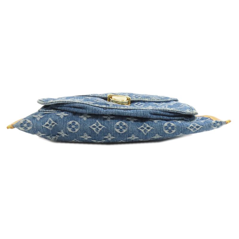 Louis Vuitton M95018 Flat Shopper Tote Bag Monogram Denim Women