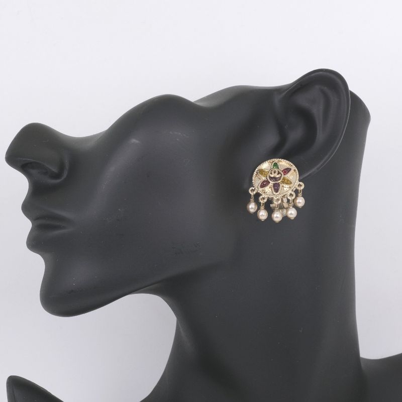 Chanel Coco Mark Faux Pearl Multicolor 07P Ladies 10.5g Earring