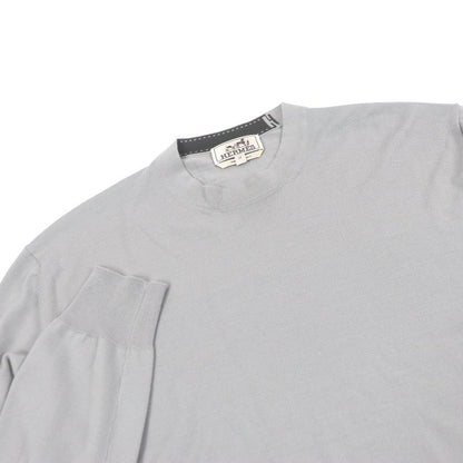 Hermes 24AW 100% Wool Light Hand Long Sleeve Long Sleeve Knit Sweater Gray M