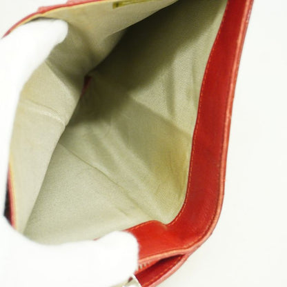 Chanel Wallet Matelasse Brilliant Patent Leather Red Silver Hardware Women