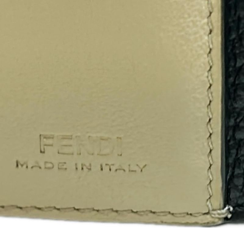 Fendi Bifold Wallet Peekaboo 8m0419 Black Leather