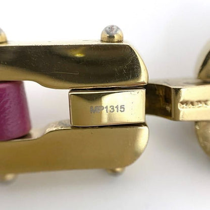 Fendi Bracelet Pink Gold Ec20703 Excellent Condition Leather