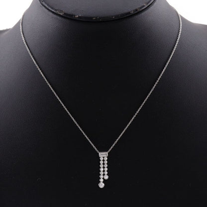 Tiffany & Co Jazz Double Drop Pt950platinum X Diamond Ladies 4.7g Necklace
