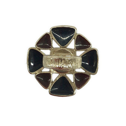 Chanel Flower Ring Coco Mark Stone Ring - Gold - Women's