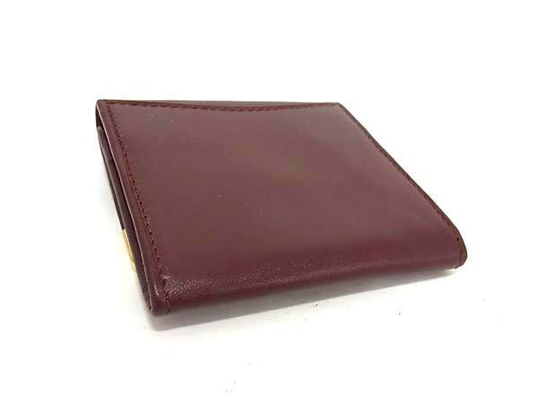 Cartier Must Line Leather Coin Case Coin Purse Men's Women's Bordeaux Ay0821