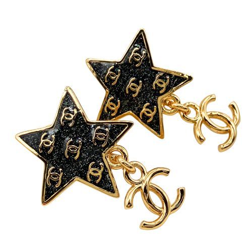 Chanel Earrings Metal Coco Mark Star Gold