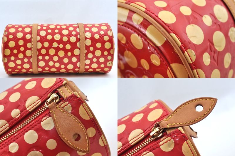 Louis Vuitton Vernis Dot Infinity Papillon Yayoi Kusama Handbag Red LV L2762
