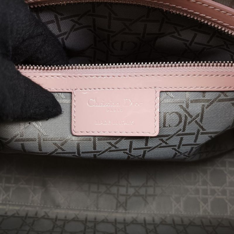 Christian Diorchristian Dior Lady Dior Pink Patent 16-bo-0152