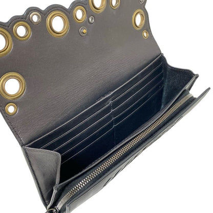 Bottega Veneta Intrecciato Dark Brown Dove Leather Long Wallet