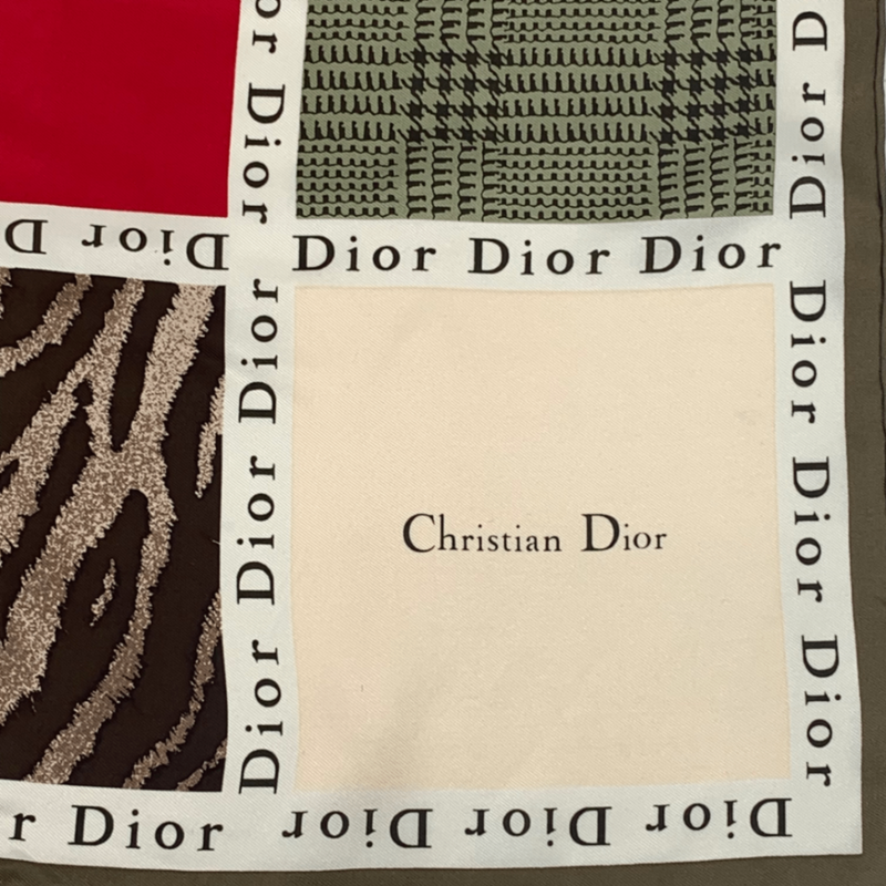Christian DIOR Scarf Silk Multicolor