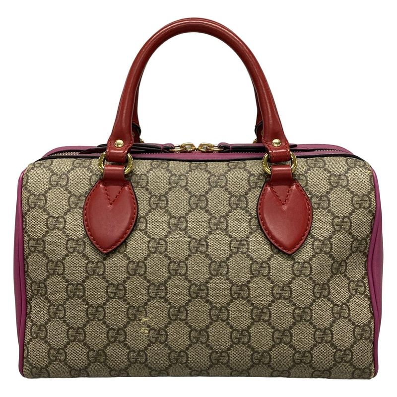 Gucci GG Plus GG Supreme 409529 Beige X Red X Multi Leather