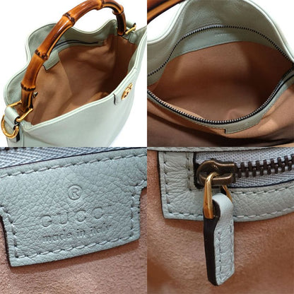 Gucci Diana Bamboo Handbag 746124 Double G Leather Mint Green Gold