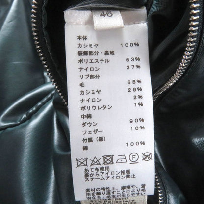 Hermes 2022 100% Cashmere Hooded Docking Design Down Jacket Navy 46 Hanger Made