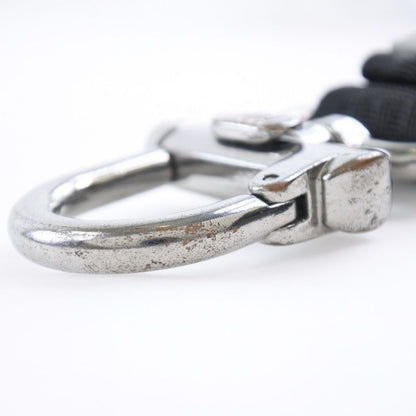 Chanel Coco Mark Sport Line Nylon Canvas And Metal Black/white Unisex Key Holder