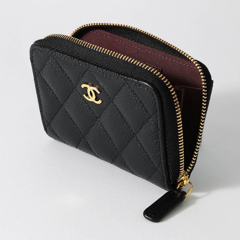 Chanel Card Case Classic ZIP COIN Purse Black