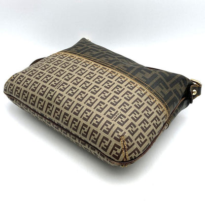 Fendi 2241-8bt118 Shoulder Bag Zucca Zucchino PVC Beige Brown Ladies Men