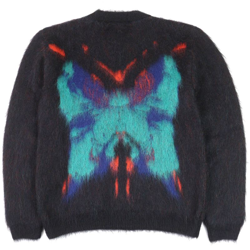 Louis Vuitton 23SS Mohair Wool Butterfly Motif LV Circle Logo Hardware Knit
