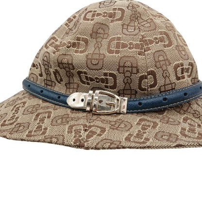 Gucci Bucket Hat Horsebit Brown Beige Green Size M