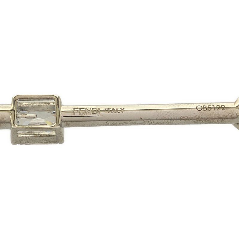 Fendi - F Logo Earrings - Green X Silver - Women's