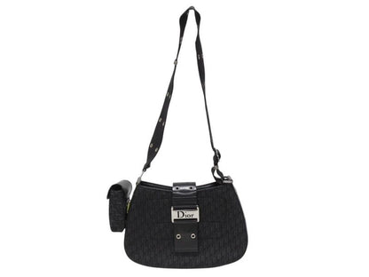 Dior Trotter Line Street Chic Shoulder Bag Black