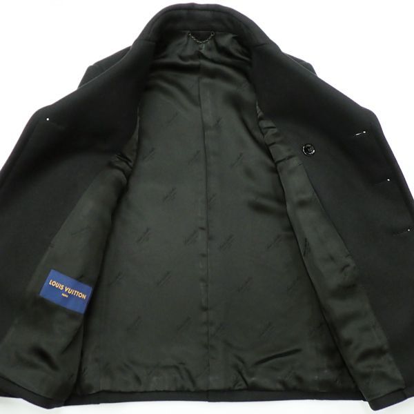 Louis Vuitton Technical Wool Pea Coat 1a8wql Men's #44 Double Breasted P Coat