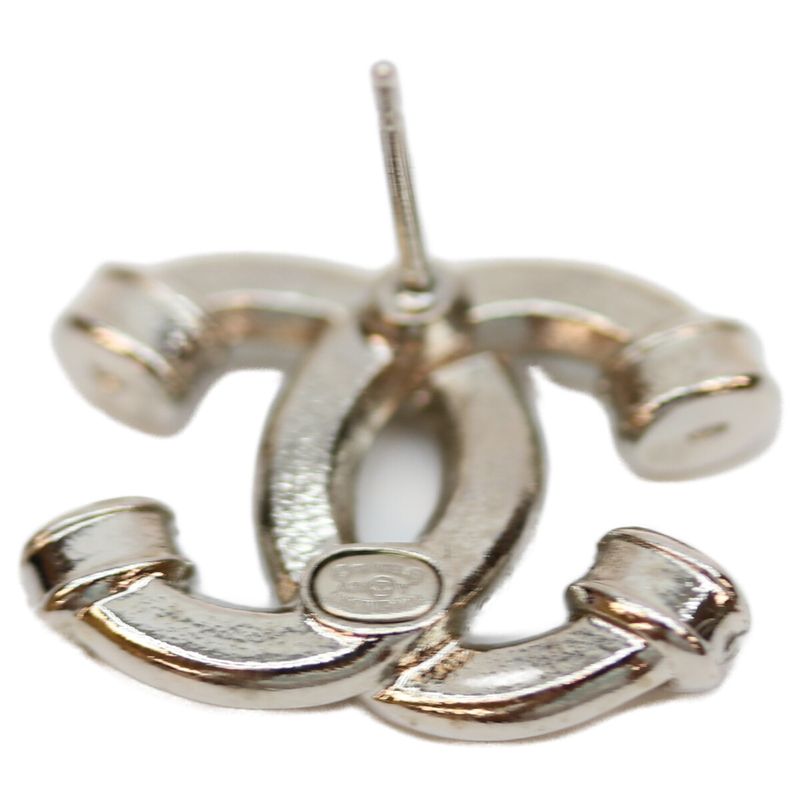 Chanel A24V GP Rhinestone Coco Mark Earrings