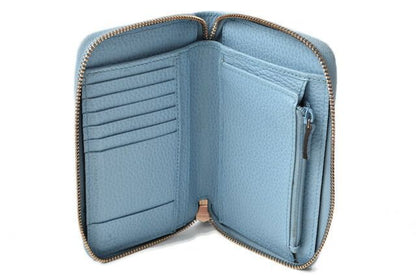 Gucci Wallet Preowned Gucci Foldable Wallet Gucci Swing Leather Light Blue