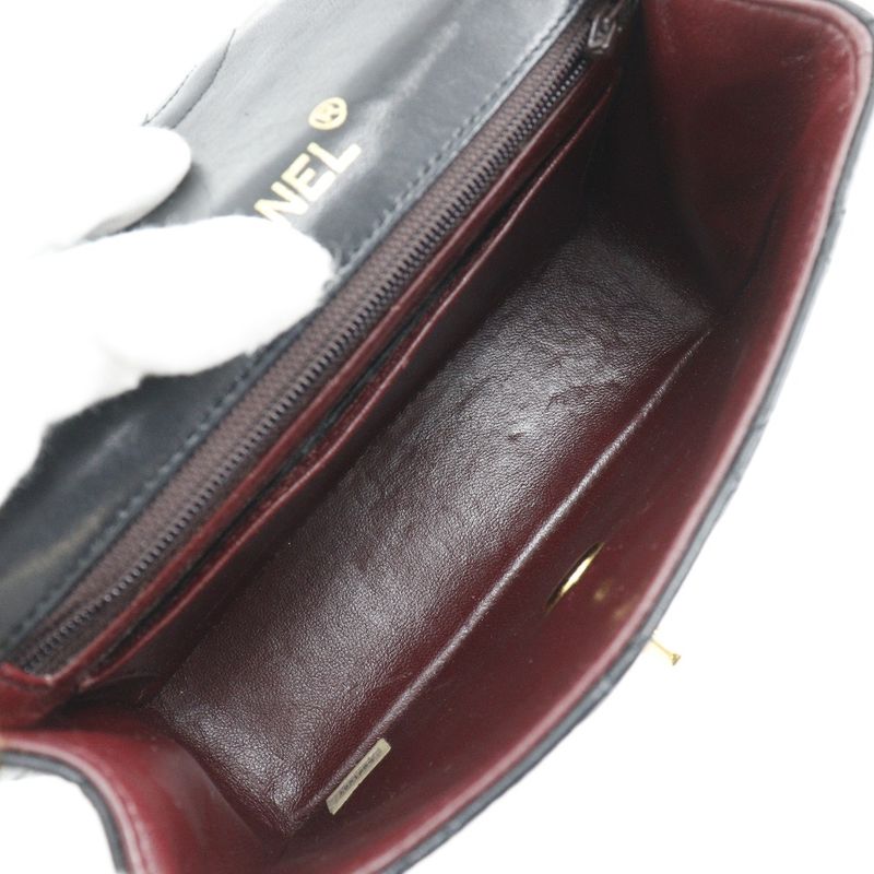 Chanel Mini Chain Shoulder Matelasse Lambskin Black Ladies Shoulder Bag